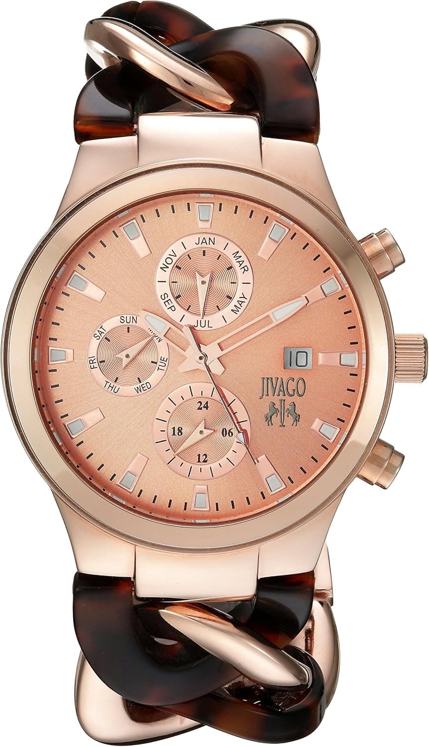 Jivago Women's JV1229 Analog Display Swiss Quartz Two Tone Watch