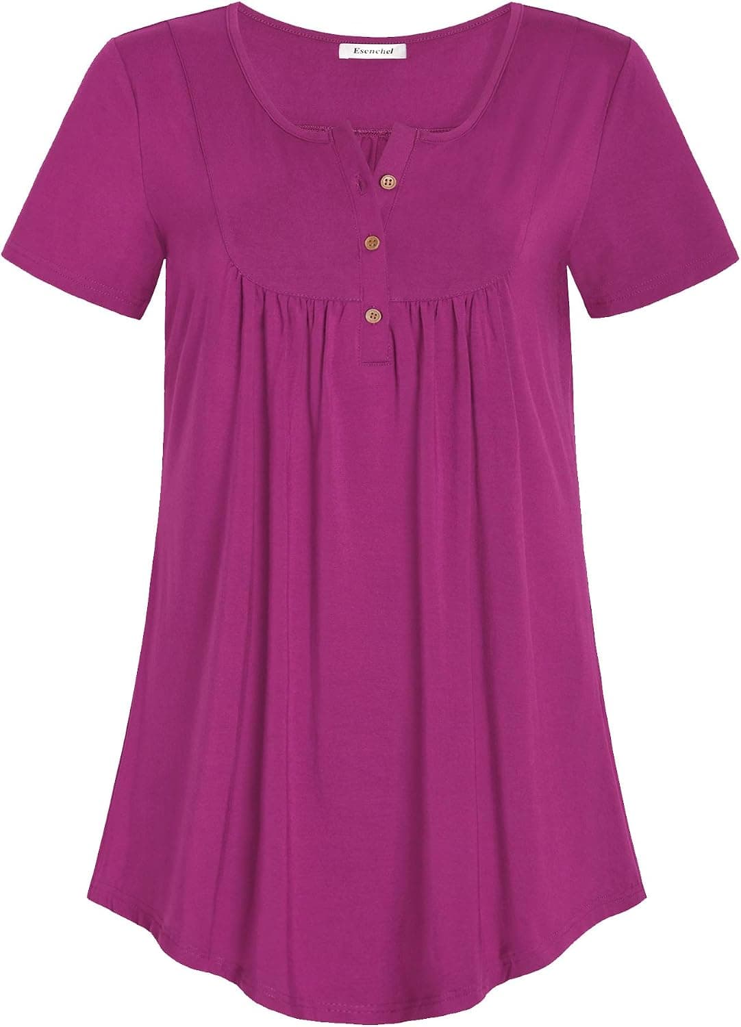 Esenchel Women's Loose Blouse Flowy Tunic Top