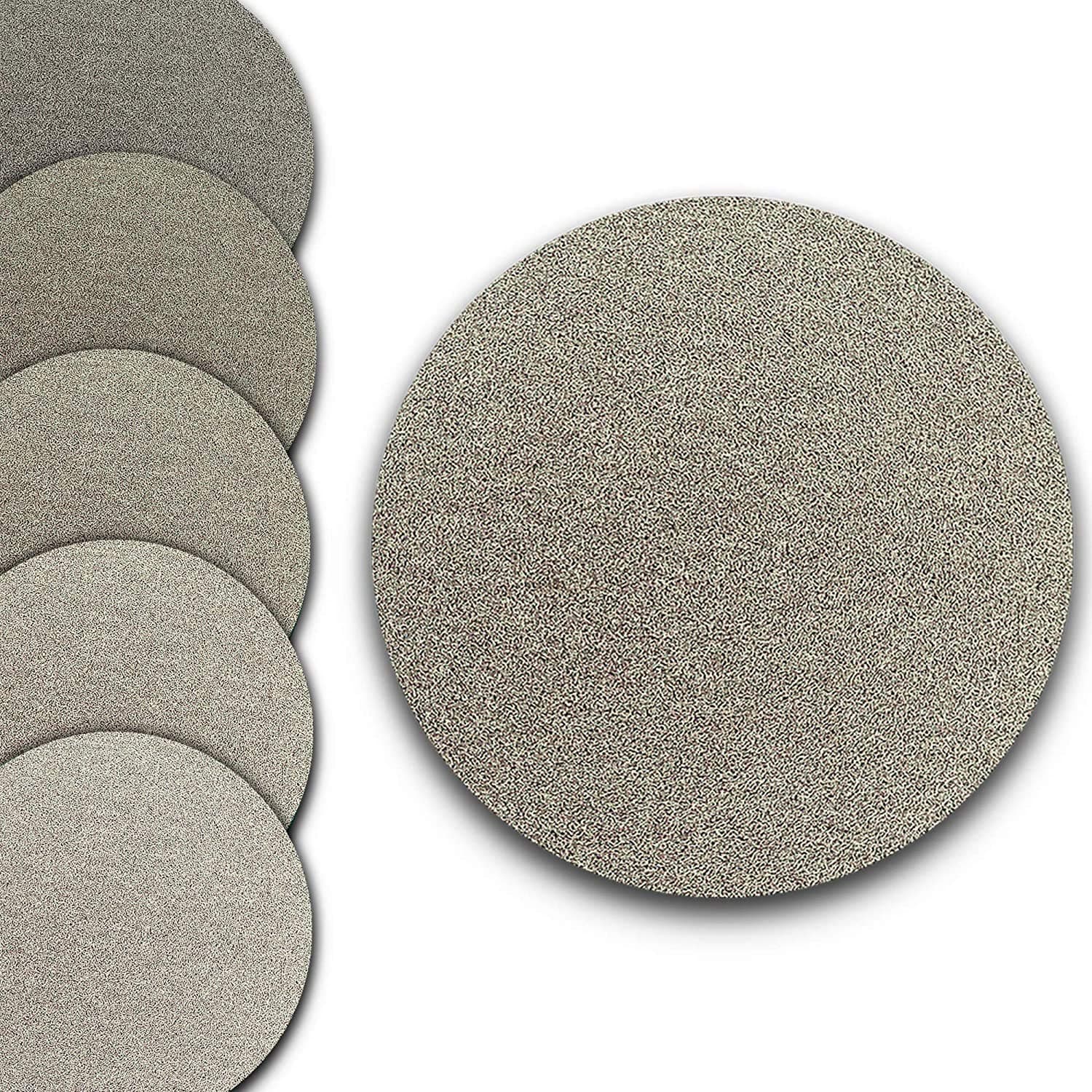 World Abrasive – Premium – 50 Pcs Variety (Grits: 80/150/220/320/400) - 5 inch No Hole Gold Adhesive Sticky Back Sandpaper Discs for Orbital Sanders (Auto, Marine, Aircraft, Wood, Metal, Plastic)