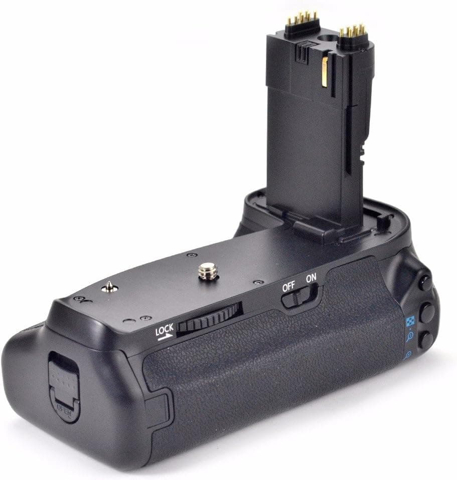 EACHSHOT Pro 70D Battery Grip Kit Hand Grip Works with 6pcs AA Battery or LP-E6 Battery for Canon EOS 70D 80D + 2PCS LP-E6 Battery + Dual Charger + IR Remote