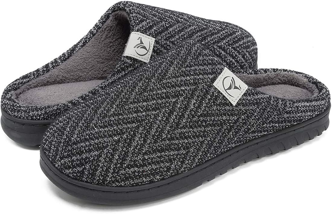incarpo Mens House Slippers Memory Foam Slippers Comfortable Plush Lining Slip on House Shoes Indoor Outdoor