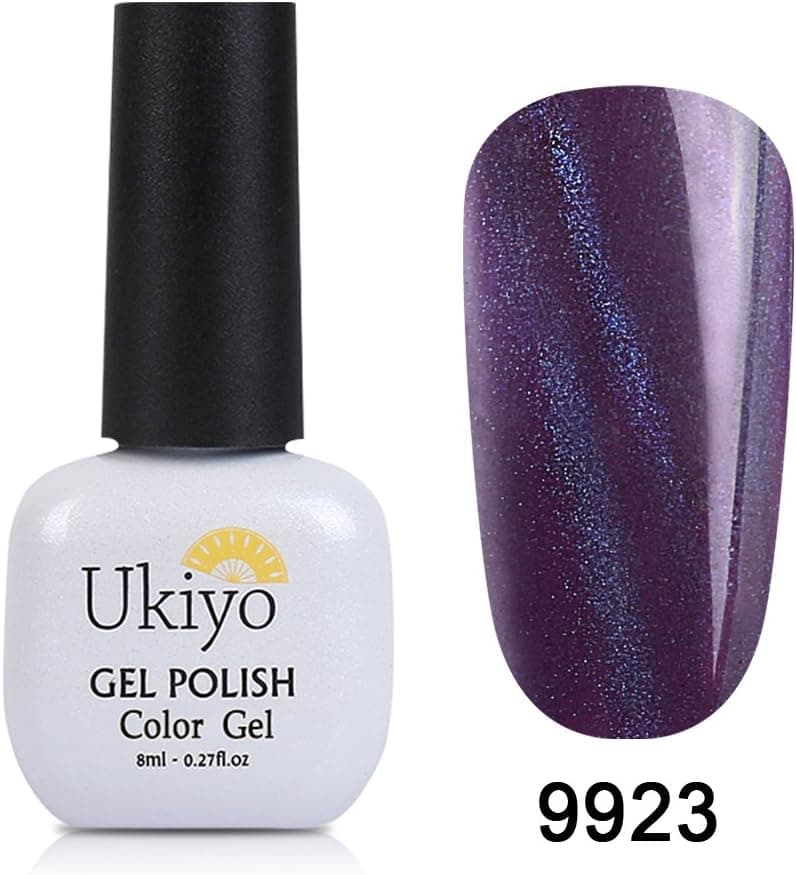 Ukiyo Gel Nail Polish 3D Magnetic Charming Cat Eye Effect UV/LED Light Soak Off Nail Lacquers French Manicure Nail Art