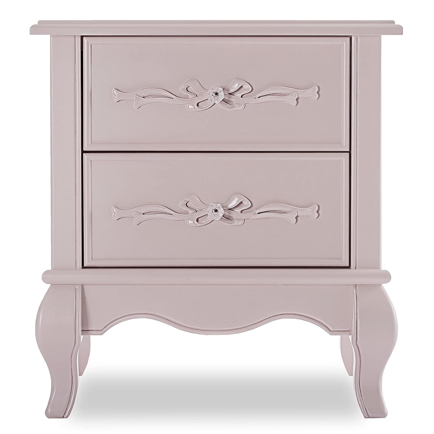 Evolur Aurora Nightstand, Blush Pink Pearl, 23.25x20x25 Inch (Pack of 1)