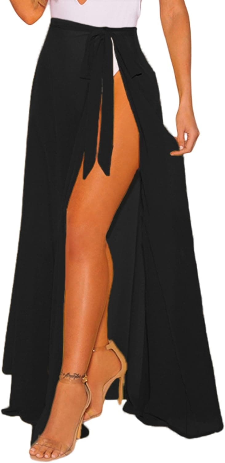 Blibea Women's Bikini Sarong Sexy Swimwear Cover Up Sheer Wrap Maxi Beach Skirt