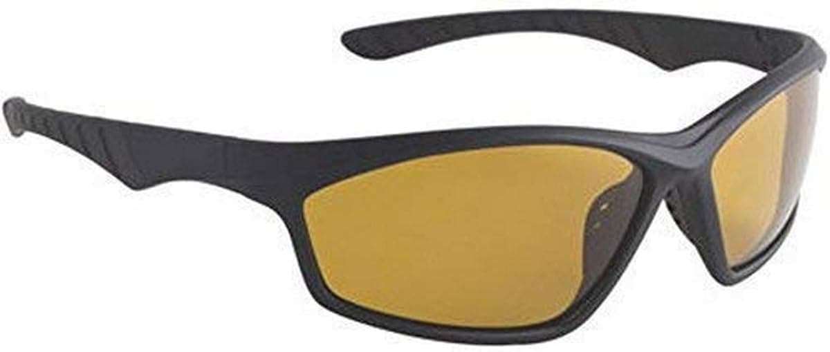 Fisherman Eyewear Delta Polarsensor Sunglass, Matte Black Frame (Amber Polarized Lens) Large