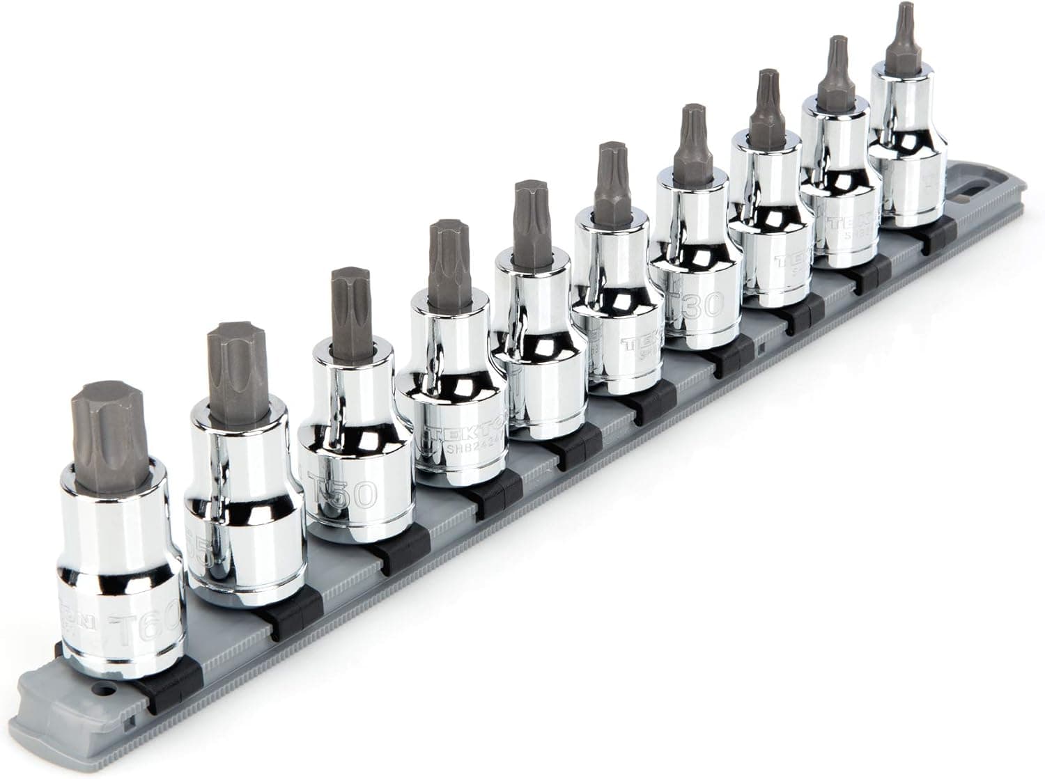TEKTON 1/2 Inch Drive Torx Bit Socket Set, 10-Piece (T20-T60) | SHB92103