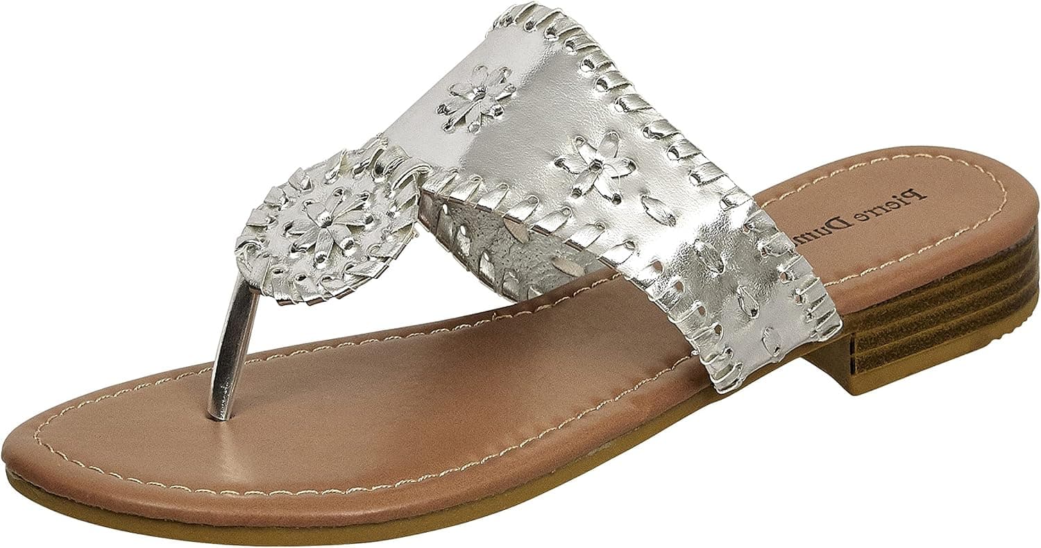 Pierre Dumas Women's Rosetta Slip On Thong Sandal