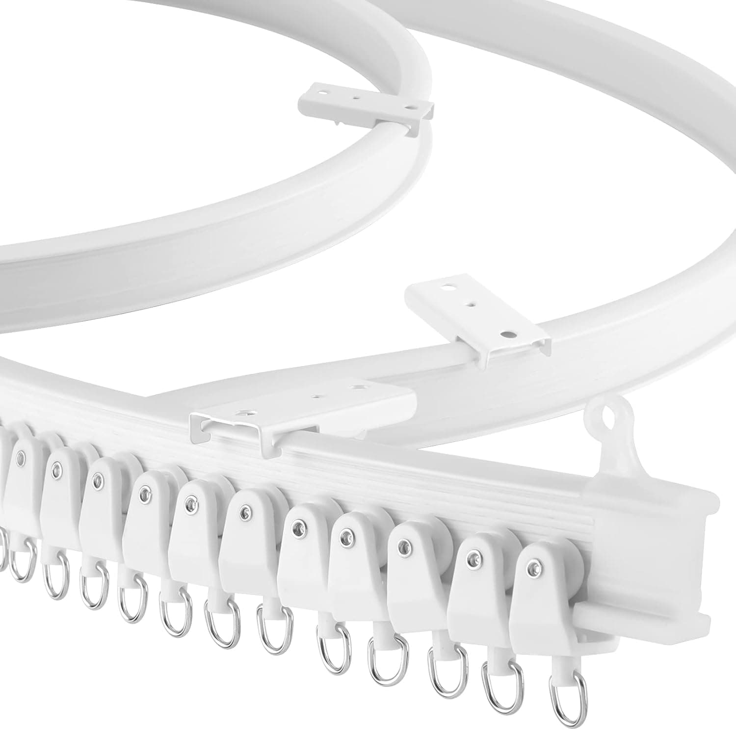 Z-Color Alloy Plastic Windows and Balcony Curtain Track Soft Curved Track Curved Track Rail Slide Rail Accessories (3 Meters)
