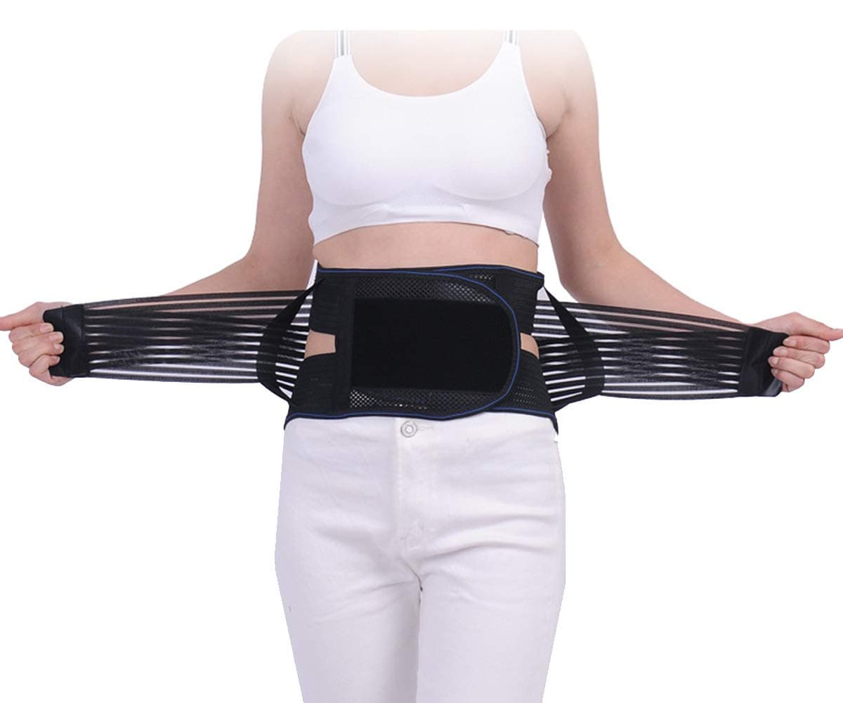 Ailaka Medical Recovery Stabilizing Lower Back Brace and Lumbar Waist Support with Adjustable Strap and Breathable Mesh Panel, Relief for Back Pain, Herniated Disc, Sciatica, Scoliosis for Men & Women