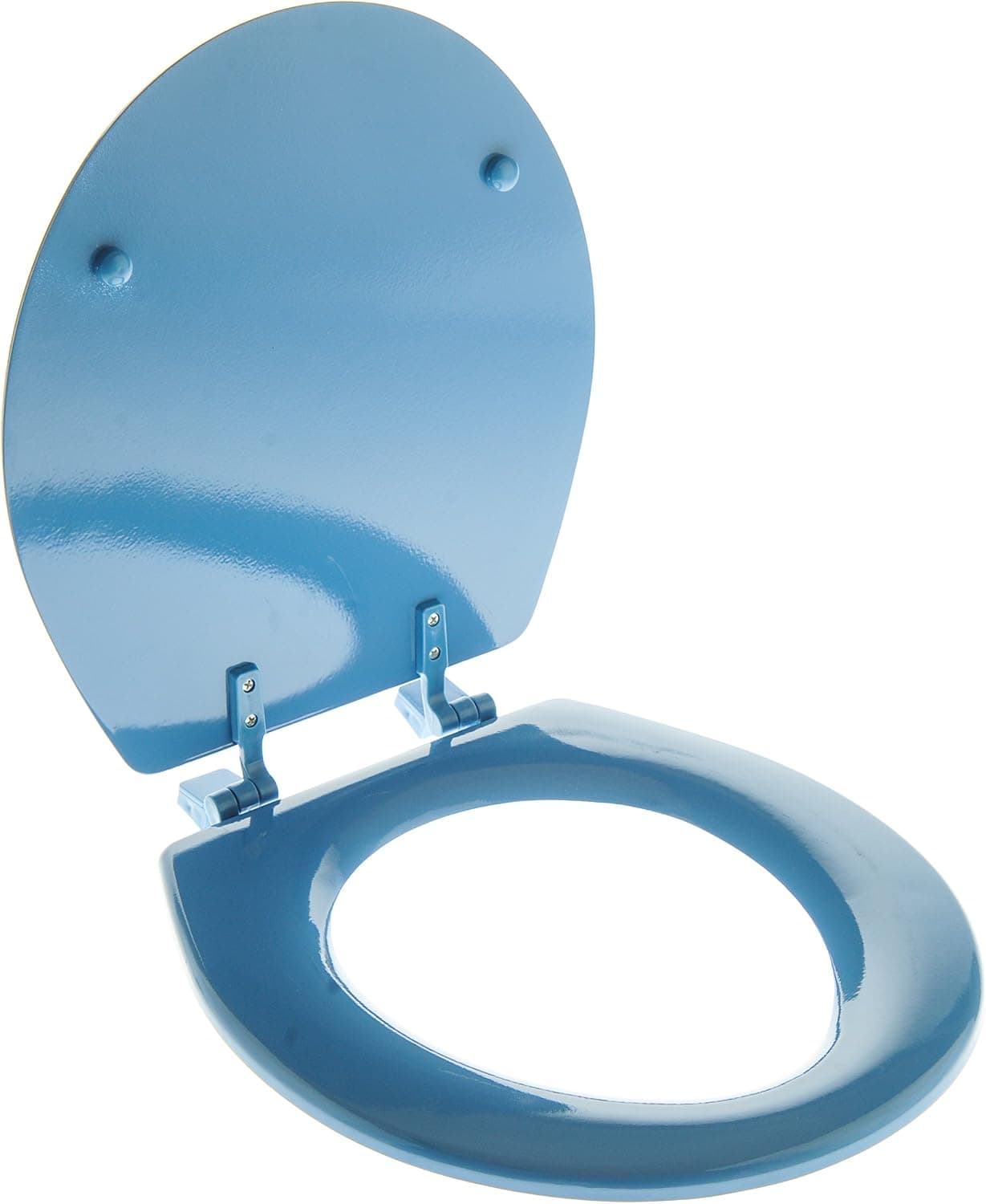Handi-Craft Classic Value Beveled Wood Toilet Seat - 16.5" Standard Round - Easy Installation & Cleaning, by Unity (Blue)