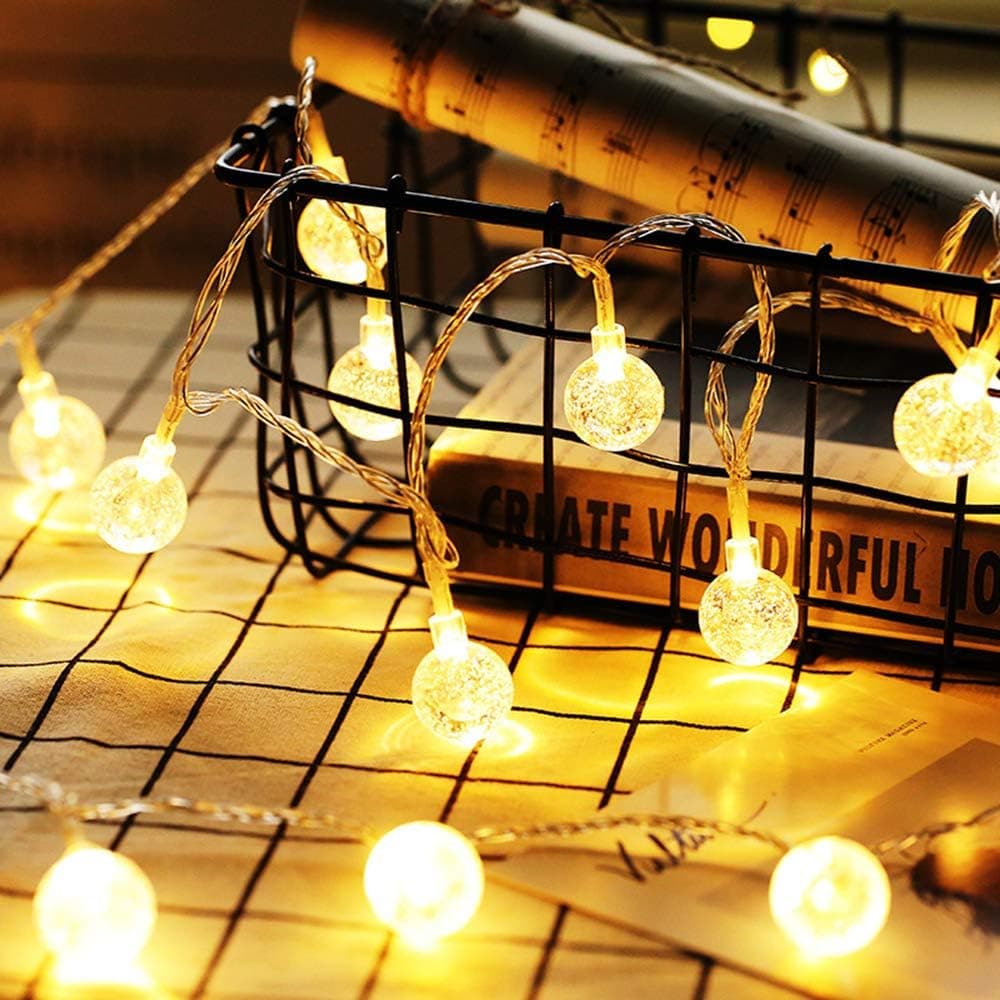 String Lights, 33Ft 100 LED 8 Modes Plug in Twinkle Fairy Lights, Waterproof Decorative Lights for Outdoor, Bedroom, Patio, Garden, Christmas, Wedding, Party, Connectable (Warm White)