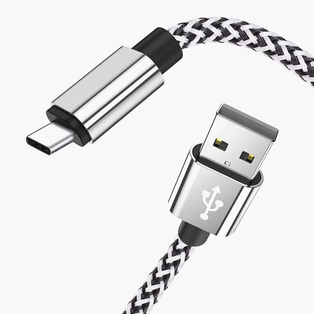 USB Type C Cable, (3 Pack 3FT) Double-Side Reversible Nylon Braided Cord Fast Charging USB Type A to C Charger for Samsung Galaxy S8+/S9 Note 8 Plus, Apple MacBook, LG (3 Pack 3FT)