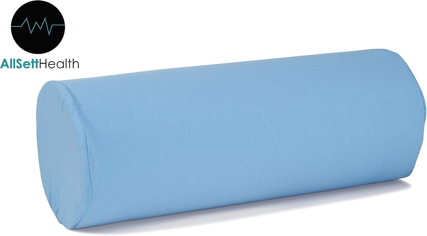 Round Cervical Roll Bolster Pillow Cushion with Removable Washable Cover, Ergonomically Designed for Head, Neck, Back, and Legs || Ideal for Spine and Neck Support During Sleep, Sky Blue