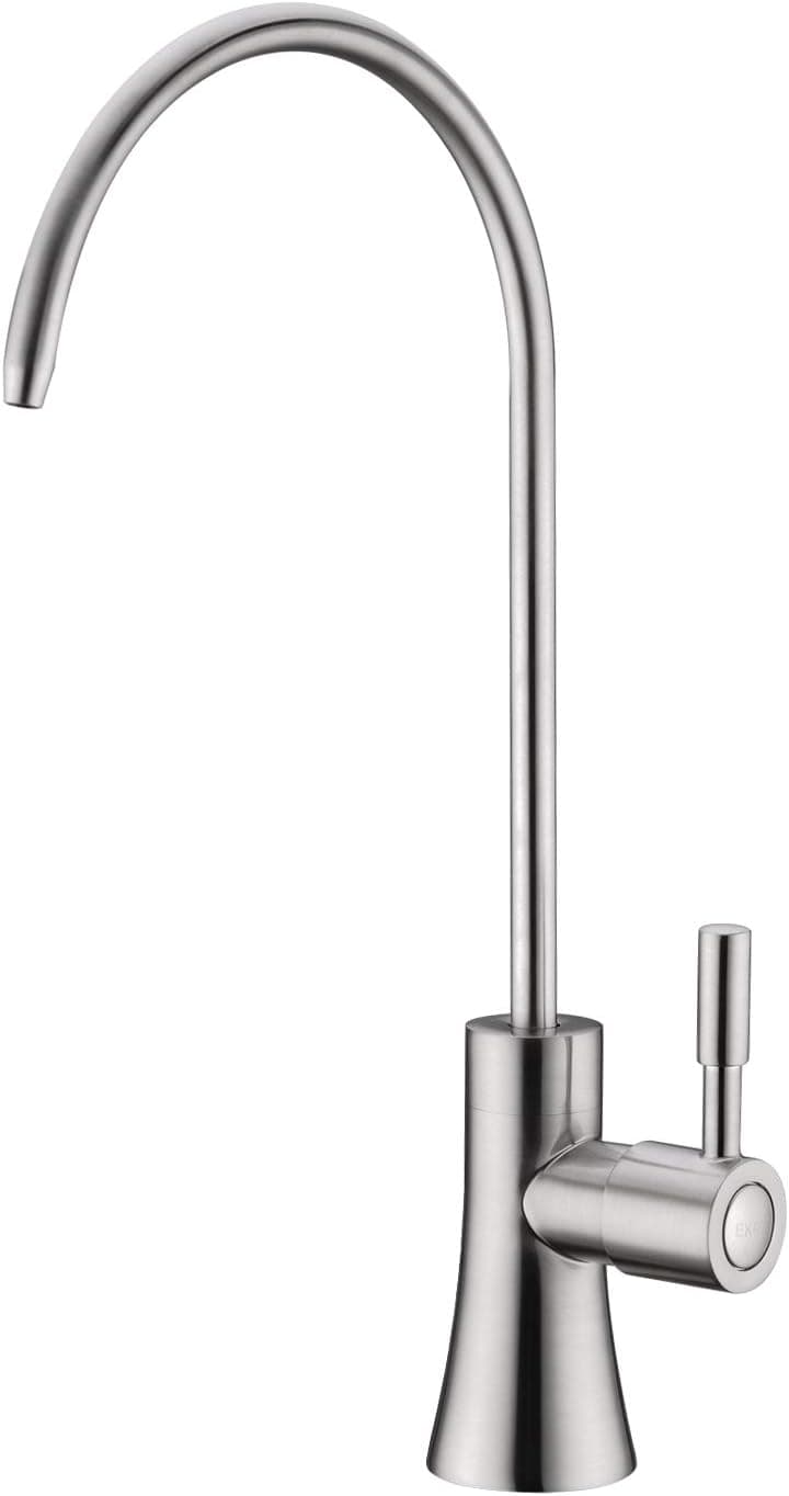EKRTE Modern Best Brass Drinking Water Purifier Faucet, Commercial Water Filtration Faucet Brushed Nickel Kitchen Bar Sink Drinking Water Purifier Faucet