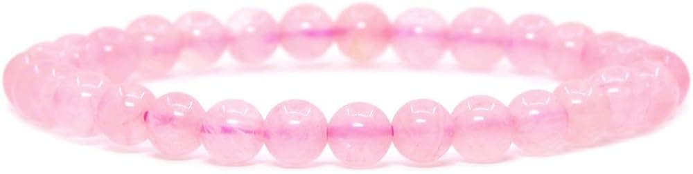 Justinstones Gem Semi Precious Gemstone 6mm Round Beads Stretch Bracelet 6.5 Inch