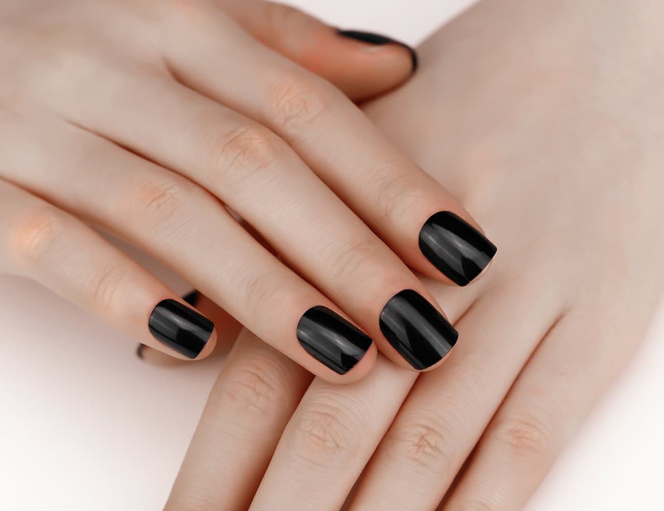 ArtPlus Preglued 24pcs x 3 (3-Pack) Mirror Black Press on False Nails Full Cover Short and Small with Upgraded Super Adhesive Tabs on and 2g Spare Glue Fake Nails Kit