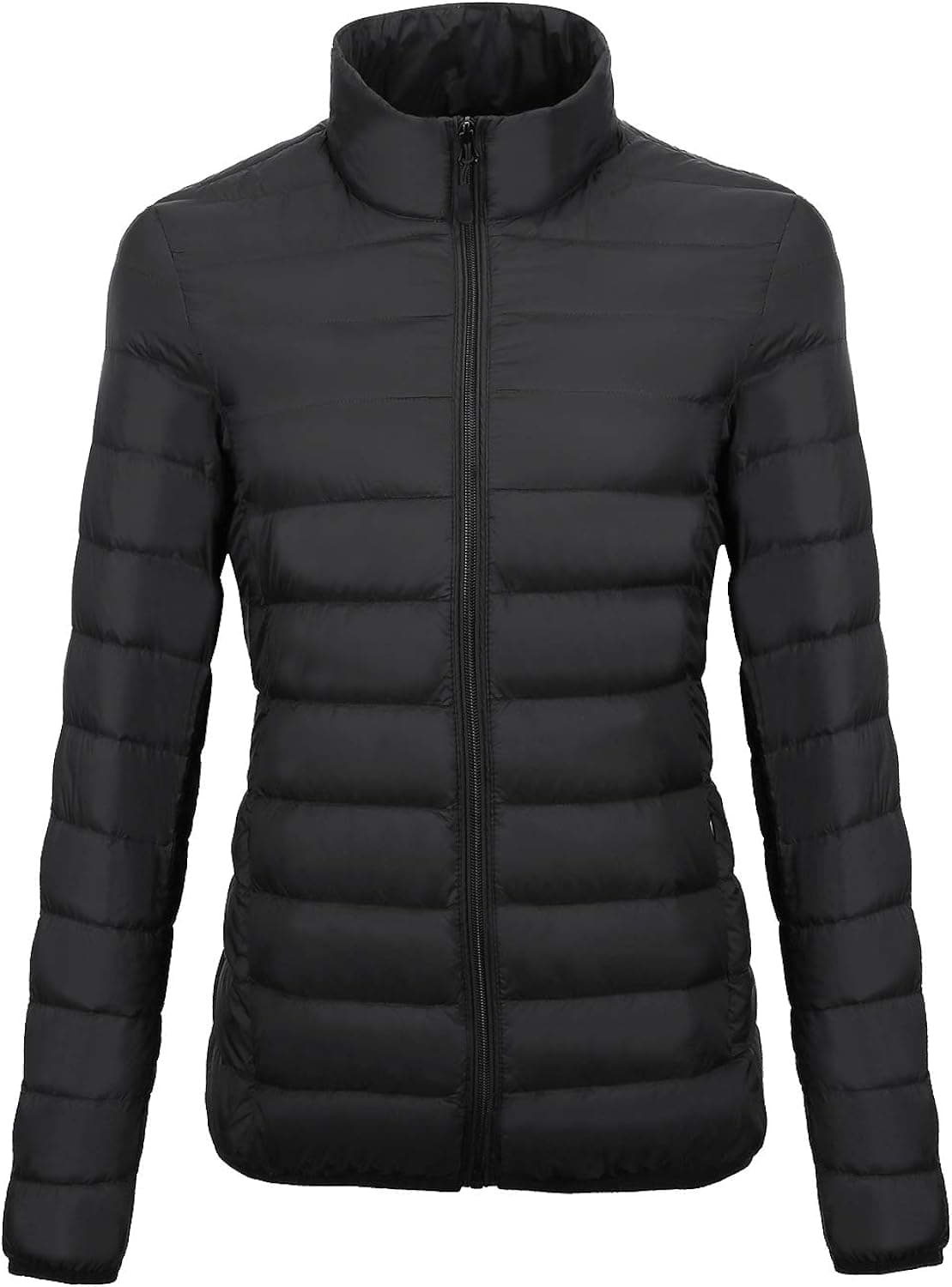 ZITY Packable Down Jacket for Women,Lightweight Water Repellent Down Jacket,Black US XL