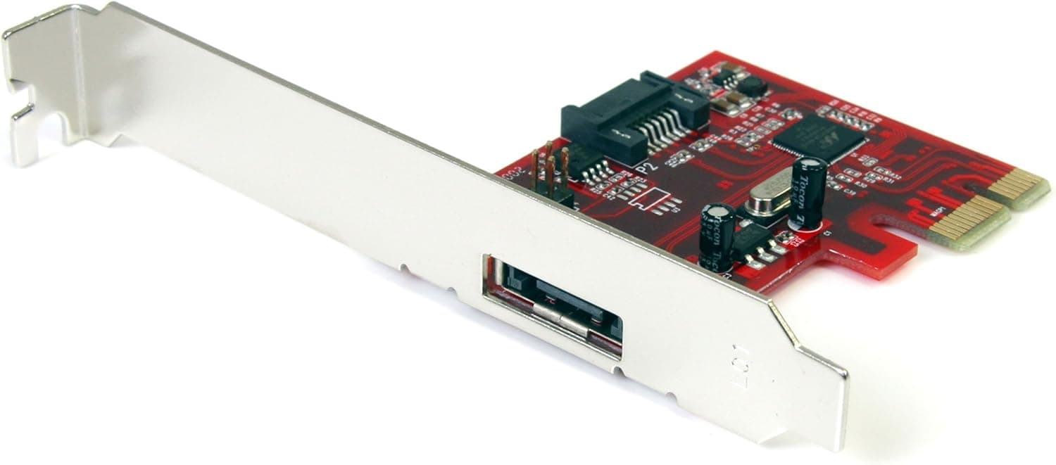 StarTech.com 1x eSATA + 1x SATA 6 Gbps PCI Express SATA Controller Card Adapter - eSATA Controller - PCIe eSATA (PEXSAT31E1)