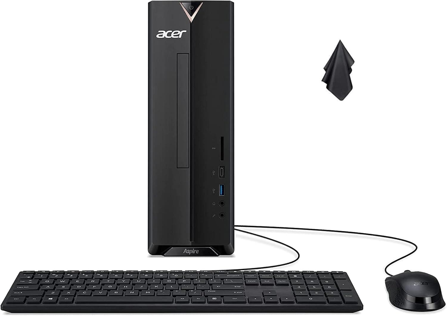 Acer 2021 Aspire XC-895 Desktop, Intel Core i3-10100 4-Core Processor, 16 GB DDR4 RAM, 1 TB SSD, 8X DVD-RW, 802.11ax Wi-Fi 6, Bluetooth, HDMI, USB 3.2 Type C, Small Form Factor, Windows 10