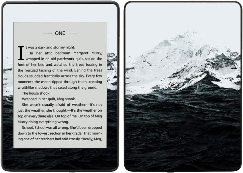 MightySkins Skin Compatible with Amazon Kindle Paperwhite 2018 (Waterproof Model) - Mountain Waves | Protective, Durable, and Unique Vinyl Decal wrap Cover | Easy to Apply, Remove| Made in The USA