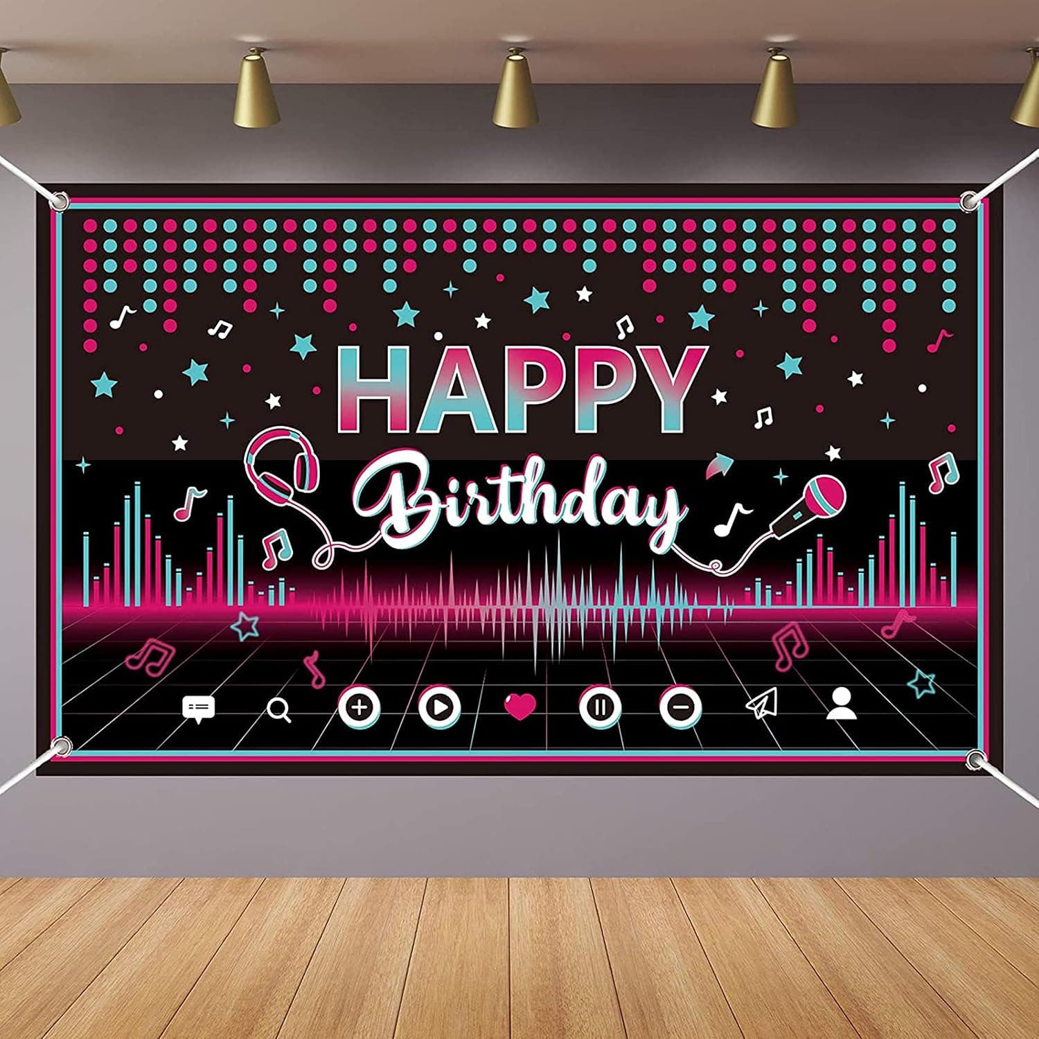 Music Party Decorations Colorful Music Birthday Photography Backdrop Children Kids Music Theme Party Supplies