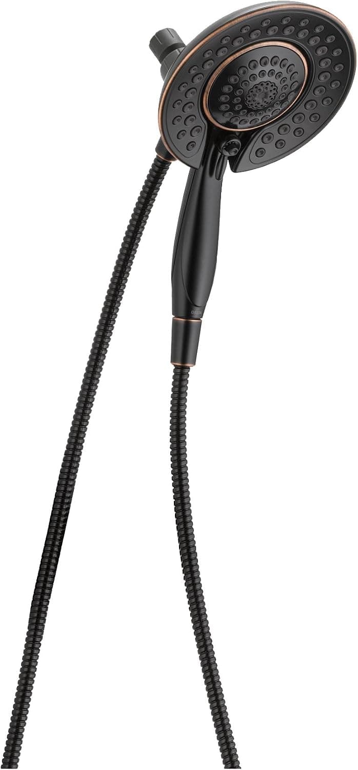 Delta 75583RB In2ition Hand Held Shower Heads 2-In-1 Combo With Holder and Flexible Hose, Venetian Bronze Finish