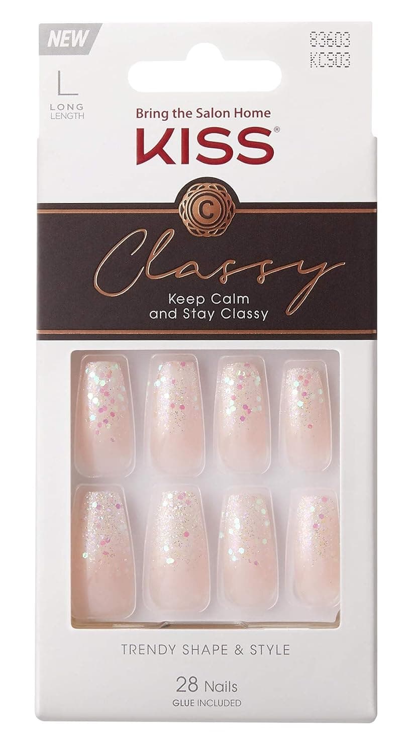 Kiss Classy Nails 28 Count Scrunchie Long Length (Pack of 2)