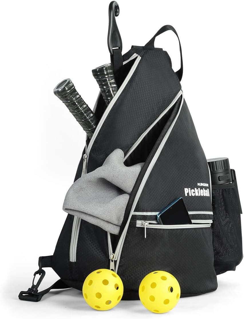 Mangrove Pickleball Bag, Men's & Women's Pickleball Backpack, Adjustable Sling Bag with Fence Hook/Upgraded Capacity/Safety Pocket/Water Bottle Holder - 2023 Design Pickle Ball Paddle Bag
