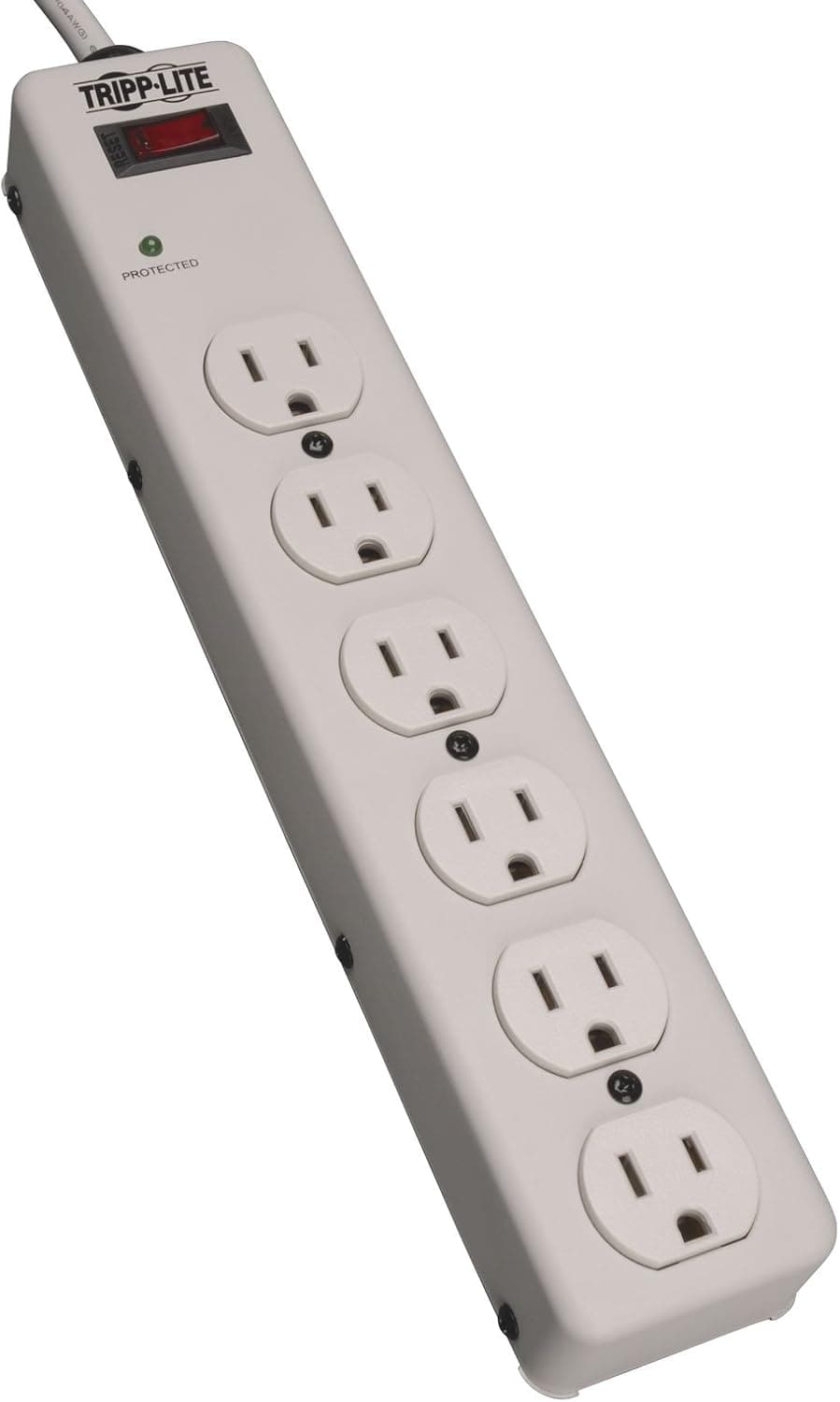 Tripp Lite 6 Outlet Surge Protector Power Strip, 6ft Cord, Metal, 5,000 Insurance (TLM606)