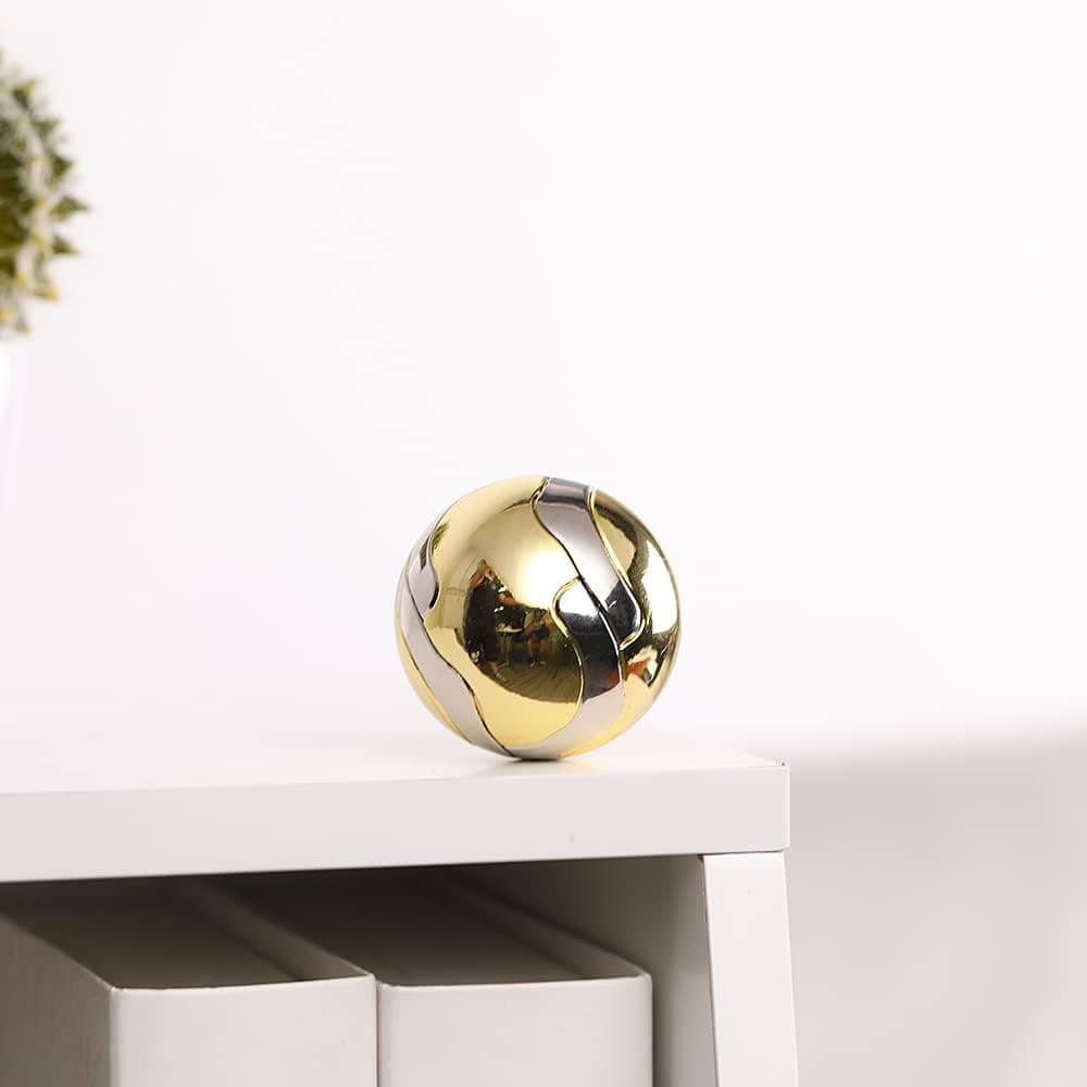 QuzmoLv 3D Round Three-Dimensional Puzzle Metal, Smart Decompression Toy Gifts for Men and Women