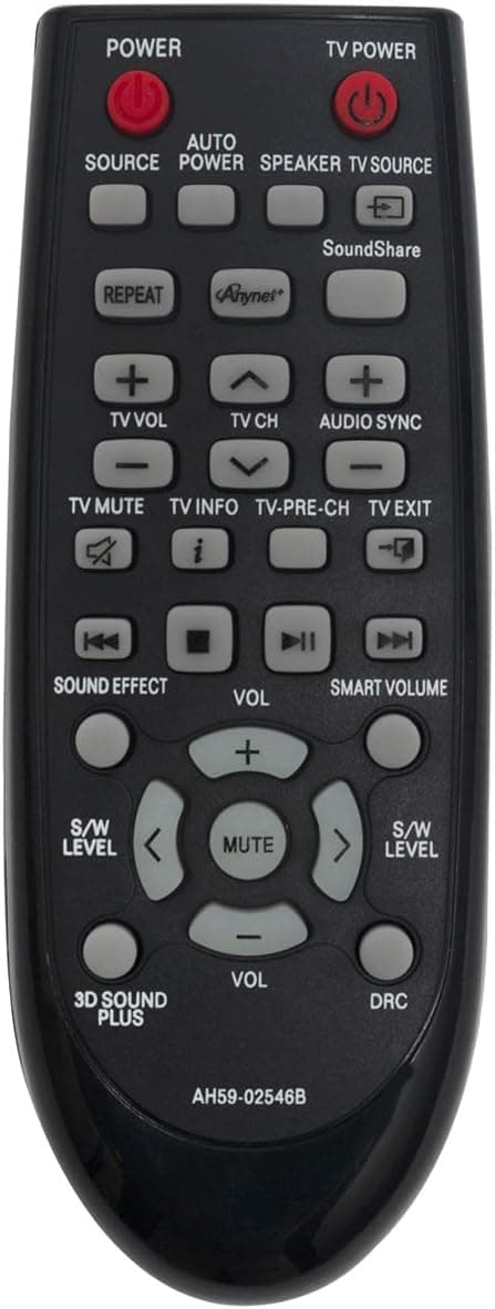 AH59-02546B Replacement Remote Control Applicable for Samsung Soundbar HW-F550 HW-F551 HW-FM55C HW-F550/ZA HW-F551/ZA HW-FM55C/ZA