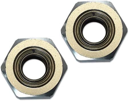 GPM DT-03 Upgrade Parts Aluminium Front Wheel Hex Adapter with Bearing - 2Pcs Set Silver