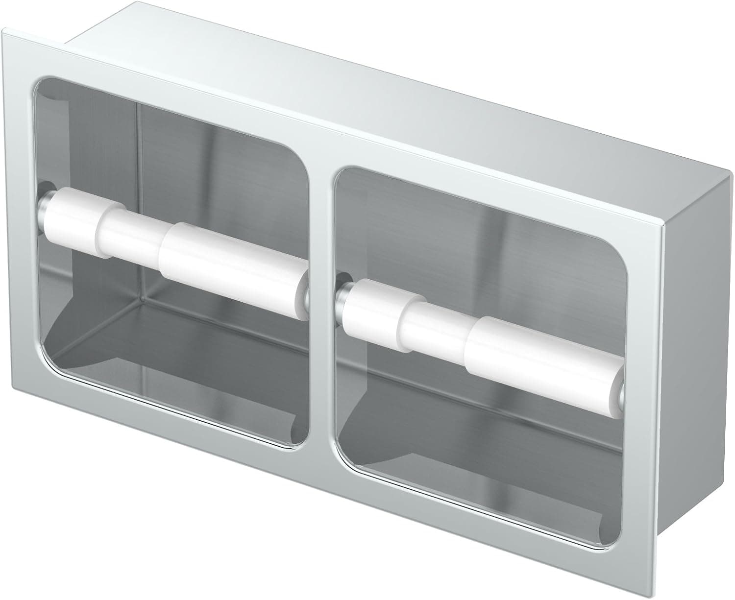 Gatco 782A Double Chrome Doube Recessed Tissue Holder