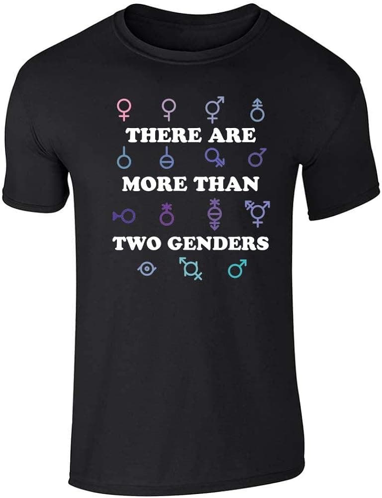 There are More Than 2 Genders Black L Graphic Tee T-Shirt for Men