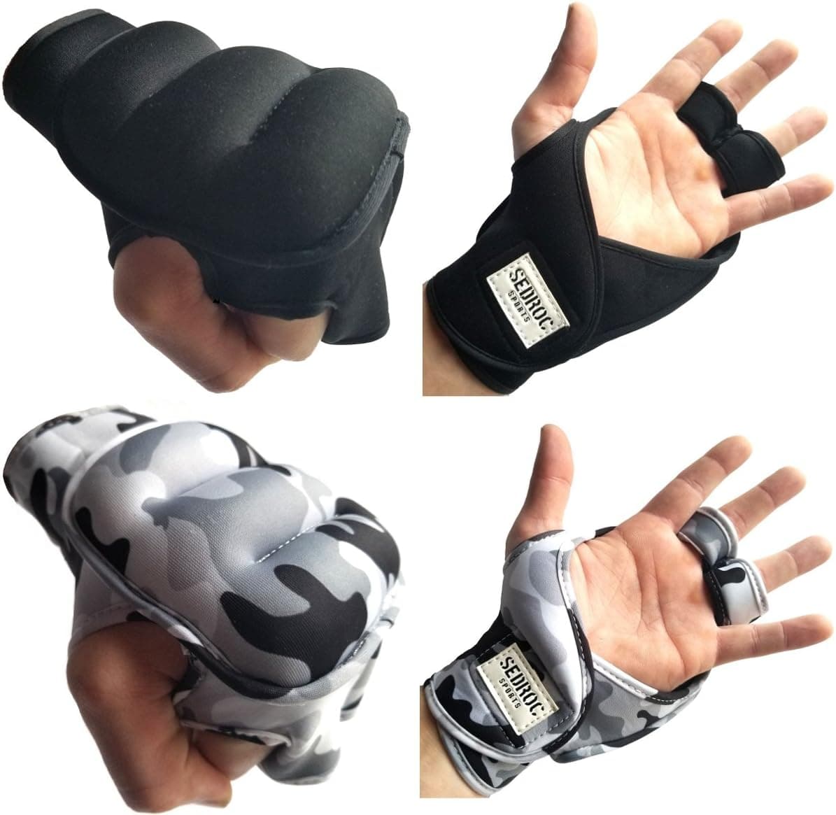 Sedroc Sports Weighted Workout Gloves Hand Weights Boxing Fitness