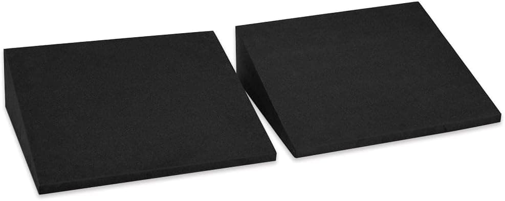 StrongTek 13" Large Yoga Foam Wedge, Slant Board, Calf Stretcher, Improve Lower Leg Strength, Stability, Incline Wedge, Knee Pad, Back Support, Footrest Cushion, Physical Therapy, One Pair