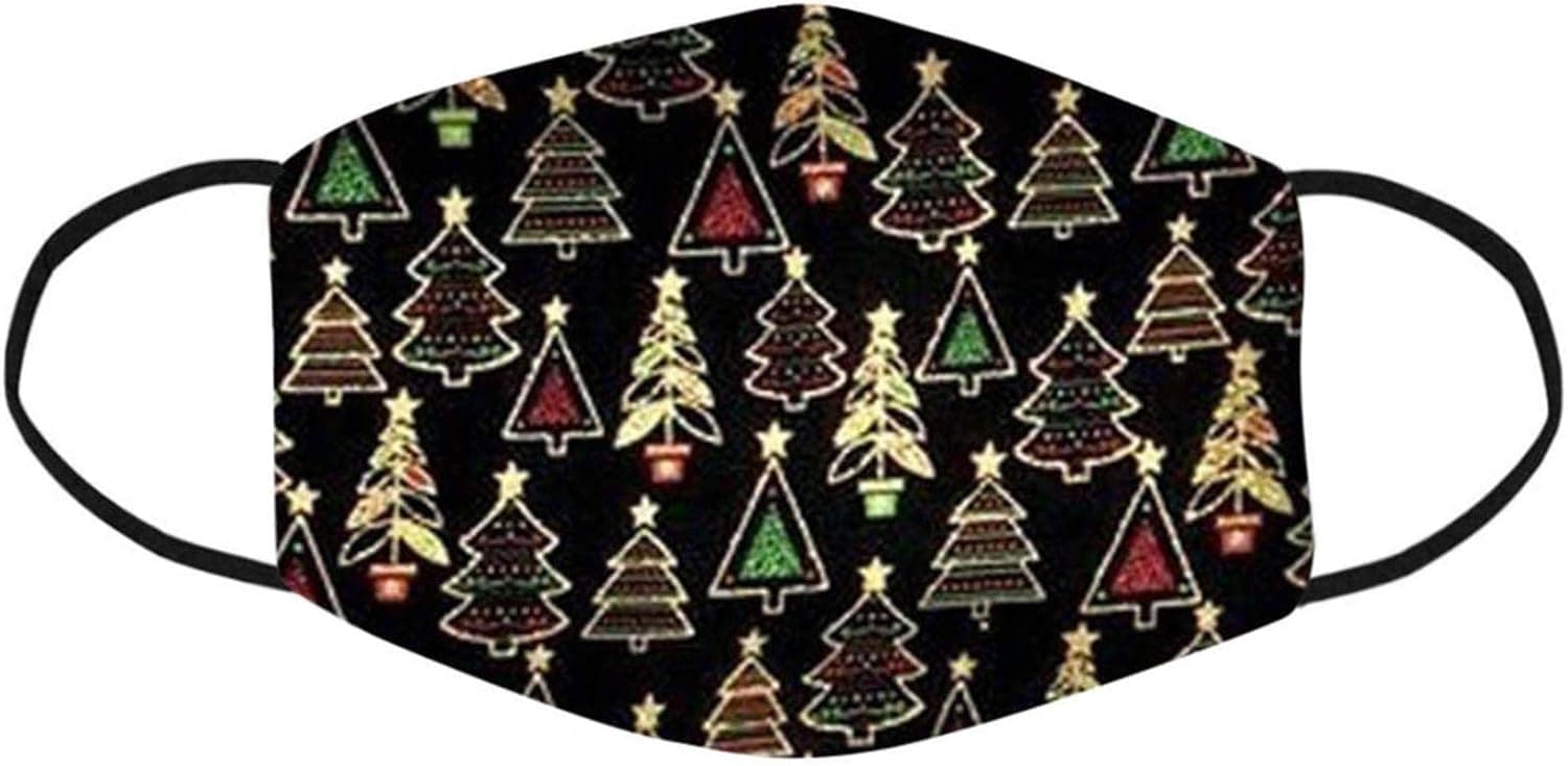 Christmas Face_Masks for Adult Resuable Washable Printed Face Bandana Breathable for Outdoor Working Traving Camping