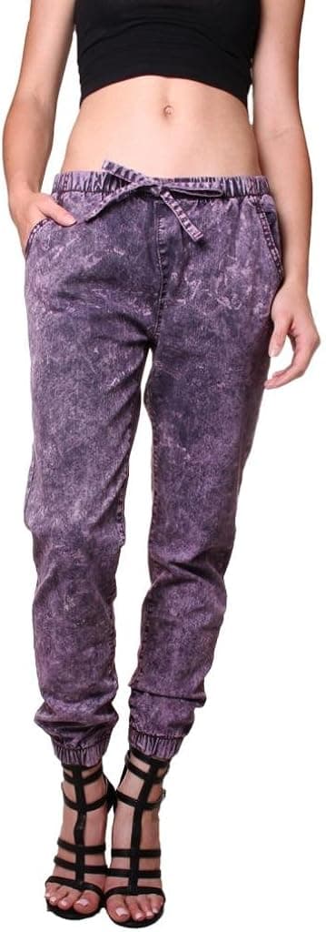 Exocet Womens Denim Elastic Waist Jogger