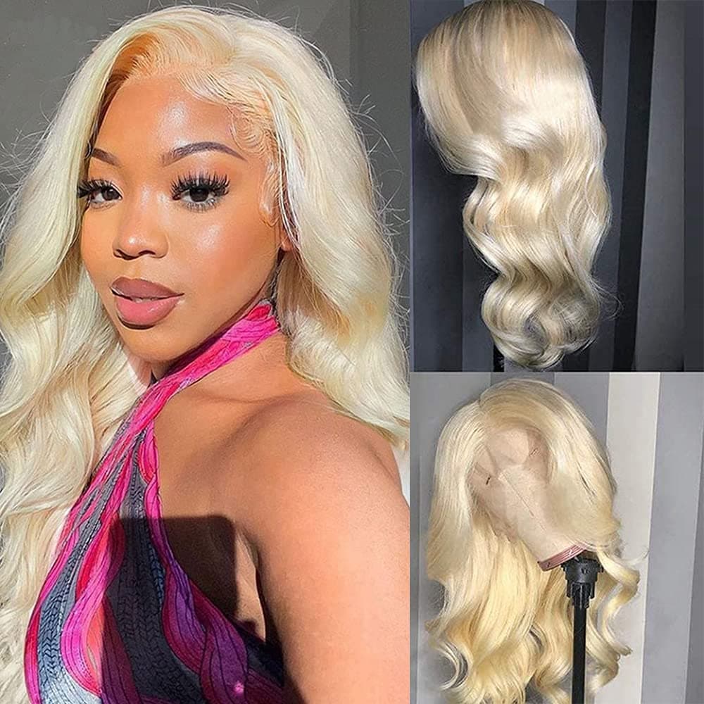 Alielaine Blonde Lace Front Wig Human Hair 13x6 Body Wave Lace Front Wigs Human Hair Lace Frontal Human Hair Wigs for Women (20 inch)