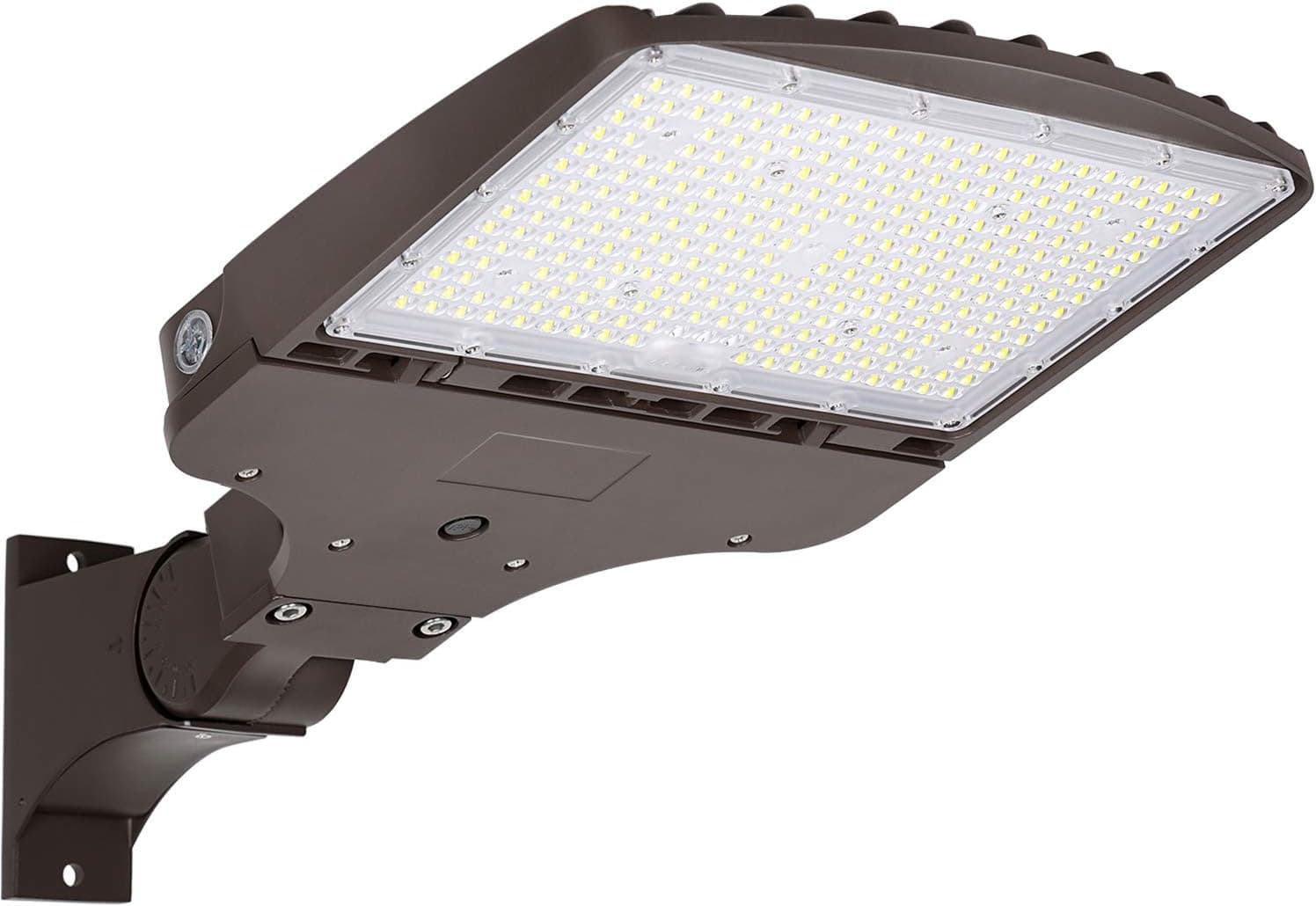 100W LED Parking Lot Light with Photocell, 13000lm 5000k Outdoor Waterproof Pole Mount Light for Large Area Lighting [250w Equivalent] Arm Mount DLC Complied