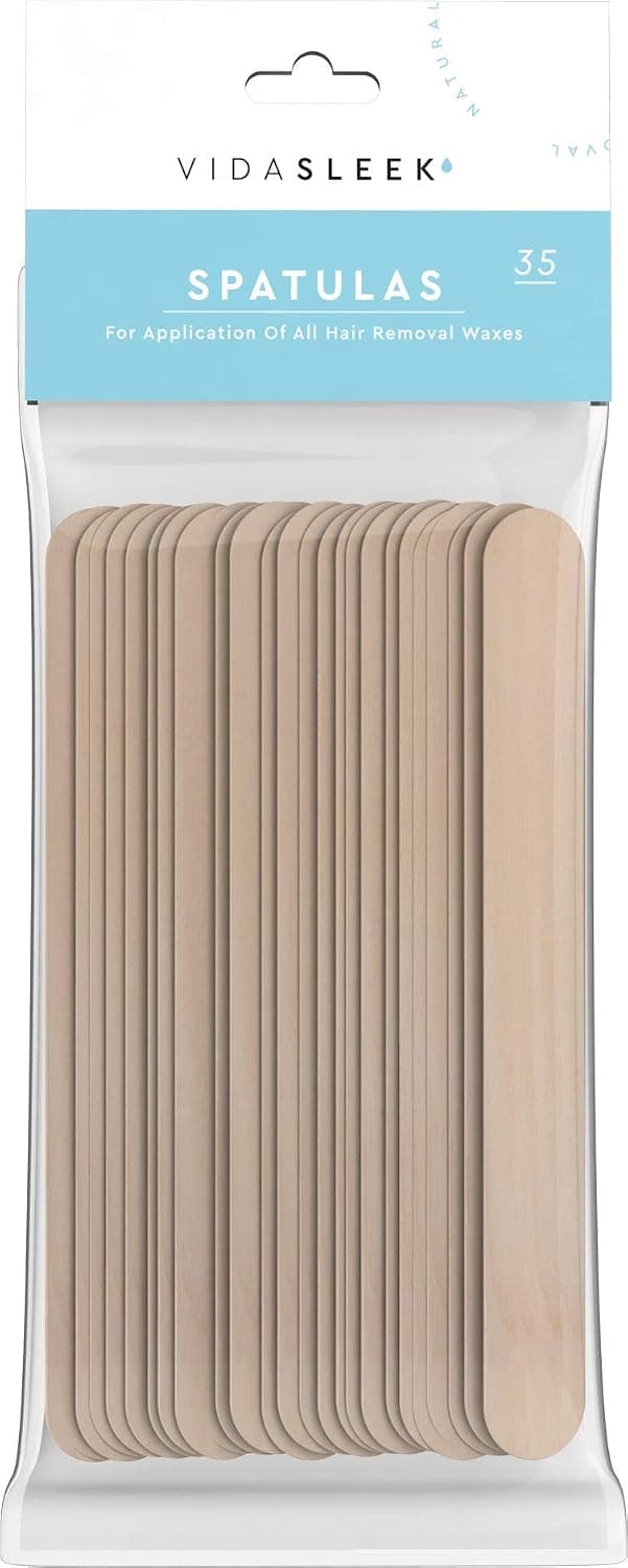 Large Wax Spatulas/Wooden Applicators for Hair Removal Waxing - 35 Piece