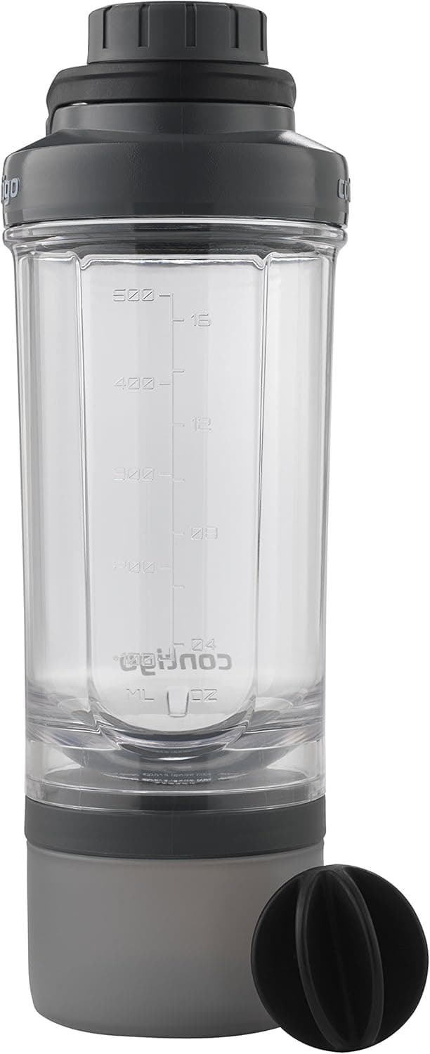 Contigo 2076738 Shake N GO FIT TRITAN STRG 22OZ, Storage, Smoke with Protein Ball