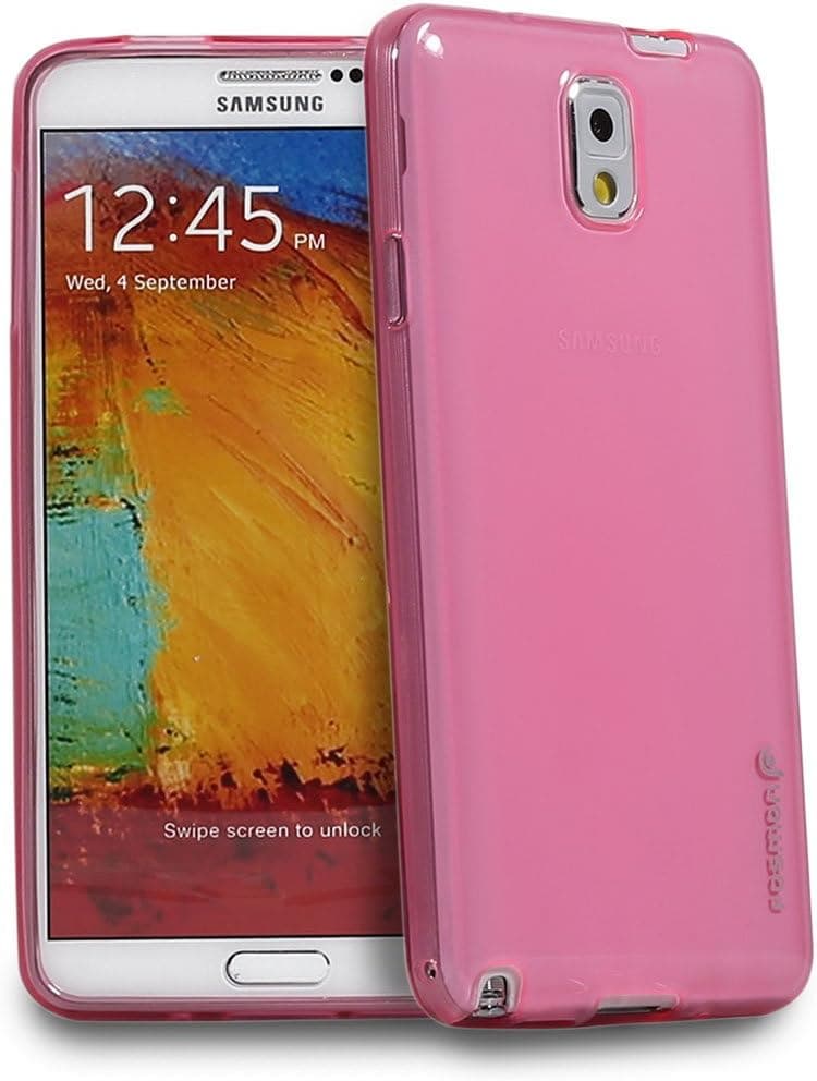Fosmon DURA-CANDY Glossy Series (Frost Matte Inside) Flexible SLIM-Fit TPU Case for Samsung Galaxy Note 3 / Note III (PINK)