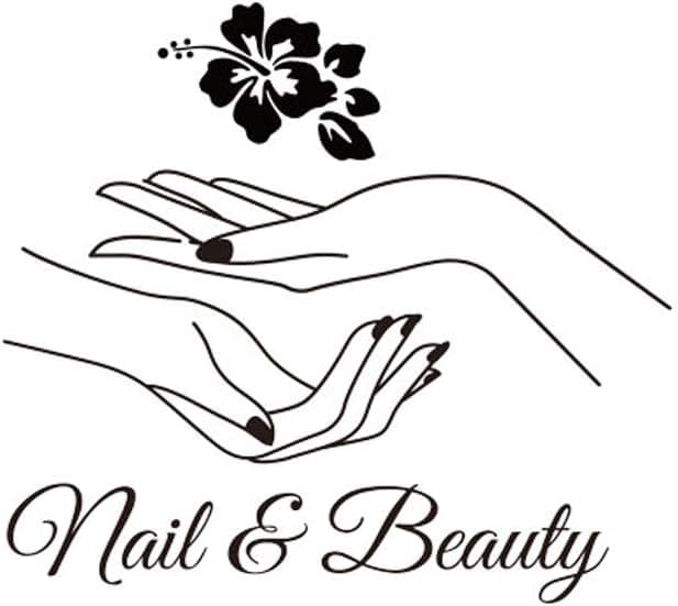 ADECNS Nails Beauty Wall Stickers Viny Nail Salon Art Decals Decoration