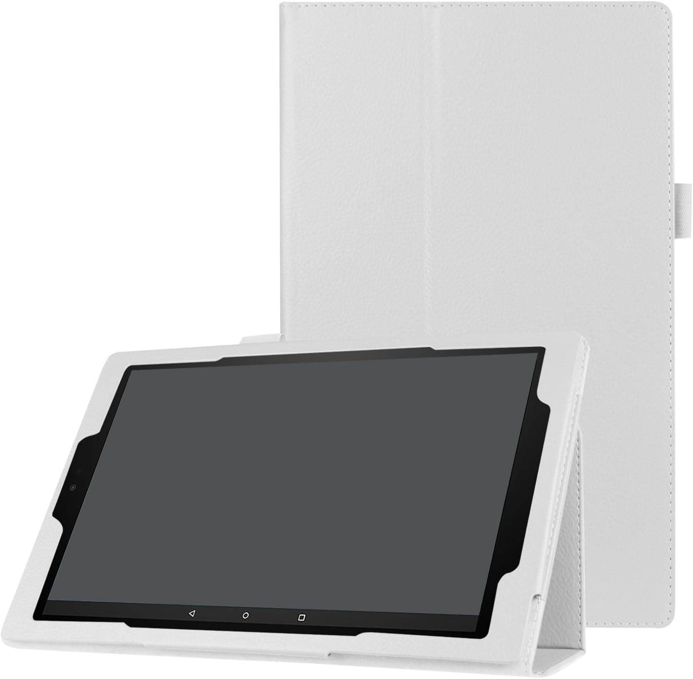 Asng All-New Fire HD 10 2017/2019 Case - Premium Folio Smart Stand Cover with Auto Wake/Sleep Function for All-New Fire HD 10 Tablet 10.1" (7th / 9th Generation) (White)