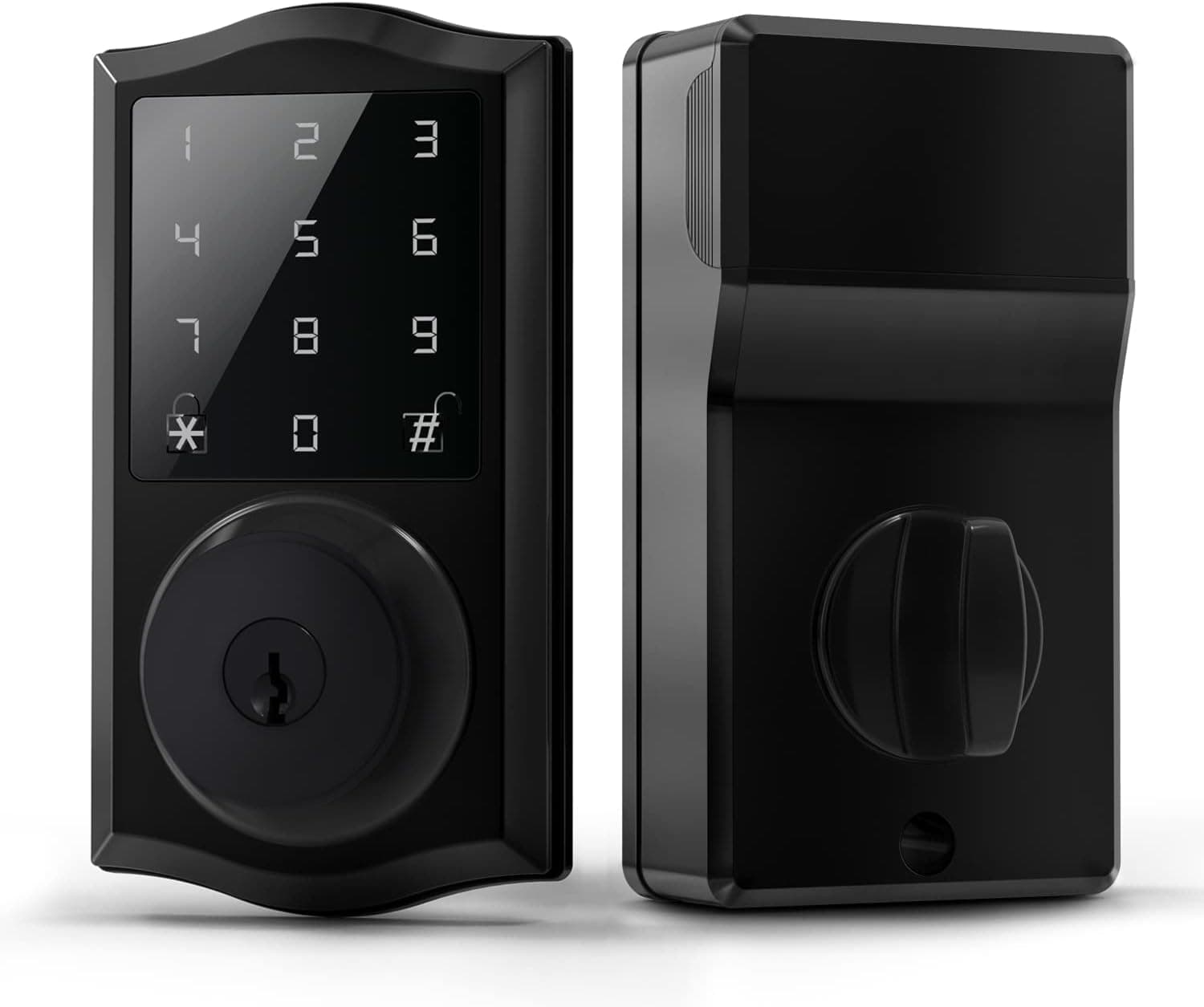 Keyless Entry Door Lock Deadbolt - Smart Door Lock with Keypad,Electronic Door Locks for Front Door with Deadbolt,Keypad Entry Door Lock,Electric Digital Code Automatic Door Lock（Matte Black)