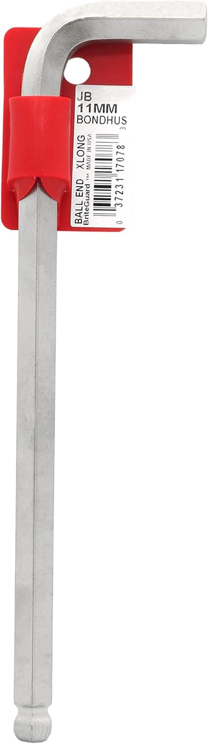 11mm BriteGuard Plated Ball End L-Wrench Tagged & Barcoded