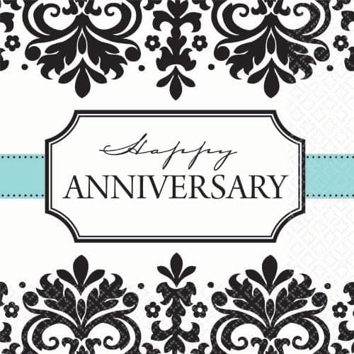 amscan Classic Happy Anniversary Luncheon Napkins