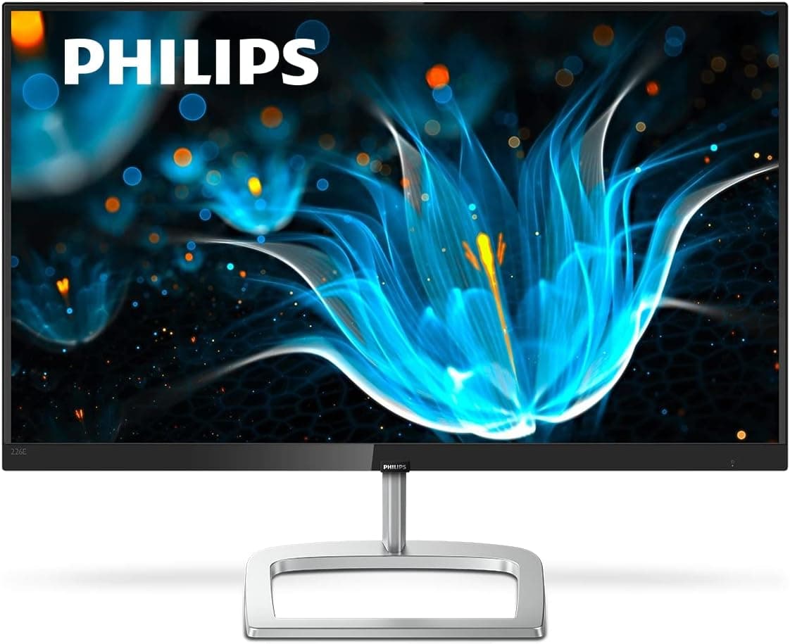PHILIPS 226E9QDSB 22" Frameless Monitor, Full HD IPS, FreeSync 75Hz, VESA, 4Yr Advance Replacement Warranty