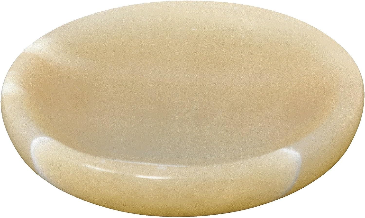 CraftsOfEgypt Alabaster Yellow Marble Soap Dish - Polished and Shiny Marble Dish Holder – Beautifully Crafted Bathroom Accessory